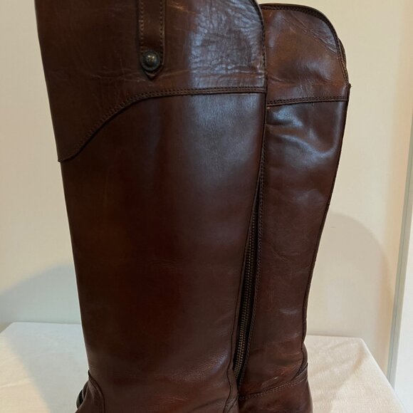 Frye Melissa Button Boots Cognac Size 6 - Picture 5 of 11